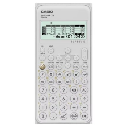 Casio Iberia Classwiz FX-570SP Calcolatrice scientifica con display LCD a 12 cifre - 560 funzioni - Coperchio protettivo - Colore bianco