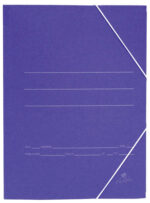 Mariola Cartellina in cartoncino semplice formato Folio 500 g/m² - Dimensioni 34x25x1 cm - Chiusura con elastico - Colore blu opaco