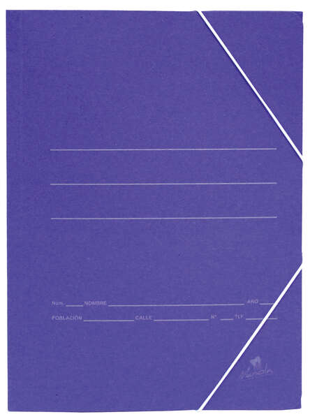 Mariola Cartellina in cartoncino semplice formato Folio 500 g/m² - Dimensioni 34x25x1 cm - Chiusura con elastico - Colore blu opaco Mariola Cartellina in cartoncino semplice formato Folio 500 g/m² - Dimensioni 34x25x1 cm - Chiusura con elastico - Colore blu opaco