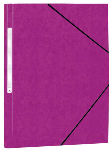 Mariola Cartellina in cartone Simil Prespan con etichetta sul dorso Folio 500 g/m² - Dimensioni 34 x 25 cm - Chiusura con elastico - Colore viola