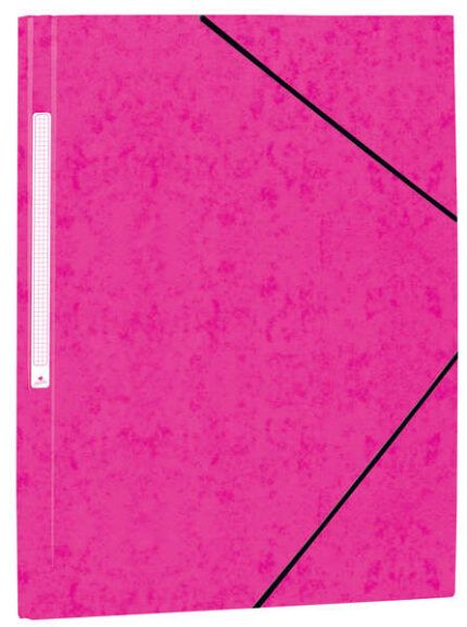 Mariola Cartellina in cartone Simil Prespan con etichetta sul dorso Folio 500 g/m² - Dimensioni 34 x 25 cm - Chiusura con elastico - Colore fucsia