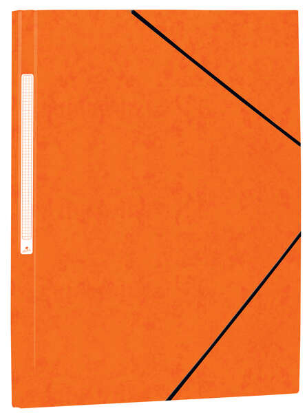 Mariola Cartellina in cartone Simil Prespan con etichetta sul dorso Folio 500 g/m² - Dimensioni 34 x 25 cm - Chiusura con elastico - Colore arancione