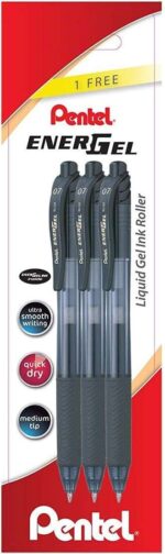 Pentel EnerGel X Confezione da 3 penne a sfera retrattili con inchiostro gel - Punta 0