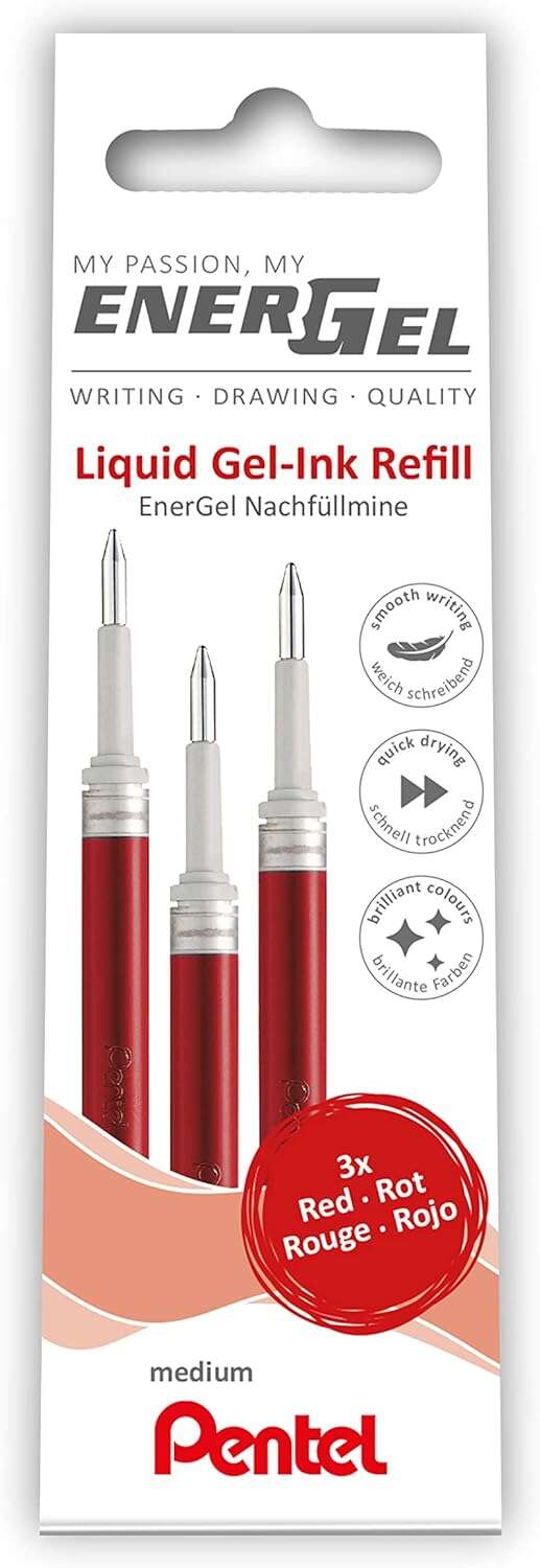 Pentel EnerGel X Confezione da 3 ricambi per BL57