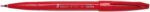 Pentel Brush Sing Pen Basic Confezione da 4 pennarelli con punta a pennello - Linee sottili o spesse a seconda della pressione - Realizzati con l'81% di plastica riciclata - Colori: nero, blu, rosso e verde - immagine 4
