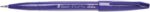 Pentel Brush Sing Pen Happy Pack da 4 pennarelli con punta a pennello - Linee sottili o spesse a seconda della pressione - Realizzati con l'81% di plastica riciclata - Colori: azzurro, arancione, viola e rosa - immagine 4