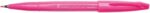 Pentel Brush Sing Pen Happy Pack da 4 pennarelli con punta a pennello - Linee sottili o spesse a seconda della pressione - Realizzati con l'81% di plastica riciclata - Colori: azzurro, arancione, viola e rosa - immagine 5