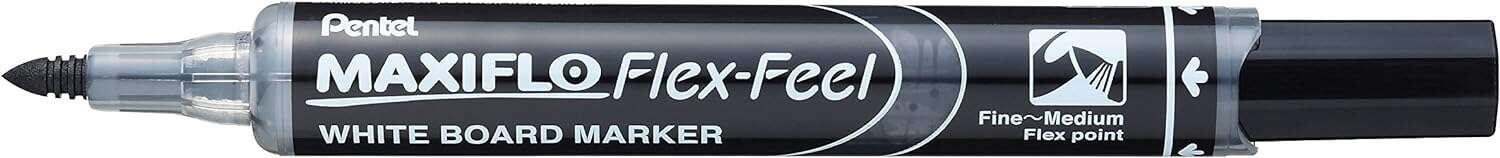 Pentel Maxiflo Flex-Feel Pennarello per lavagna bianca - Punta flessibile 4 Pentel Maxiflo Flex-Feel Pennarello per lavagna bianca - Punta flessibile 4