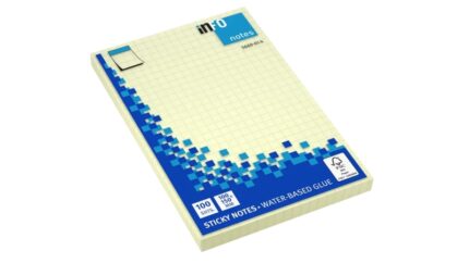 Global Notes inFO Blocco da 100 foglietti adesivi a quadretti 150 x 100 mm - Certificazione FSC™ - Colore giallo