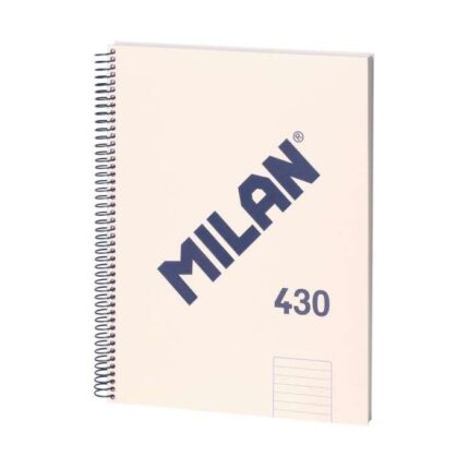 Milan Serie 1918 Quaderno a spirale formato A4 a righe da 7 mm - 80 fogli da 95 g/m² - Microperforato