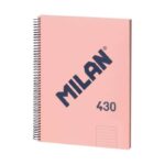 Milan Serie 1918 Quaderno a spirale Formato A4 Righe da 7 mm - 80 fogli da 95 g/m² - Microperforato