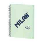 Milan Serie 1918 Quaderno a spirale Formato A4 Righe da 7 mm - 80 fogli da 95 g/m² - Microperforato