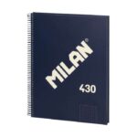 Milan Serie 1918 Quaderno a spirale Formato A4 Griglia 5x5 mm - 80 fogli da 95 g/m² - Microperforato