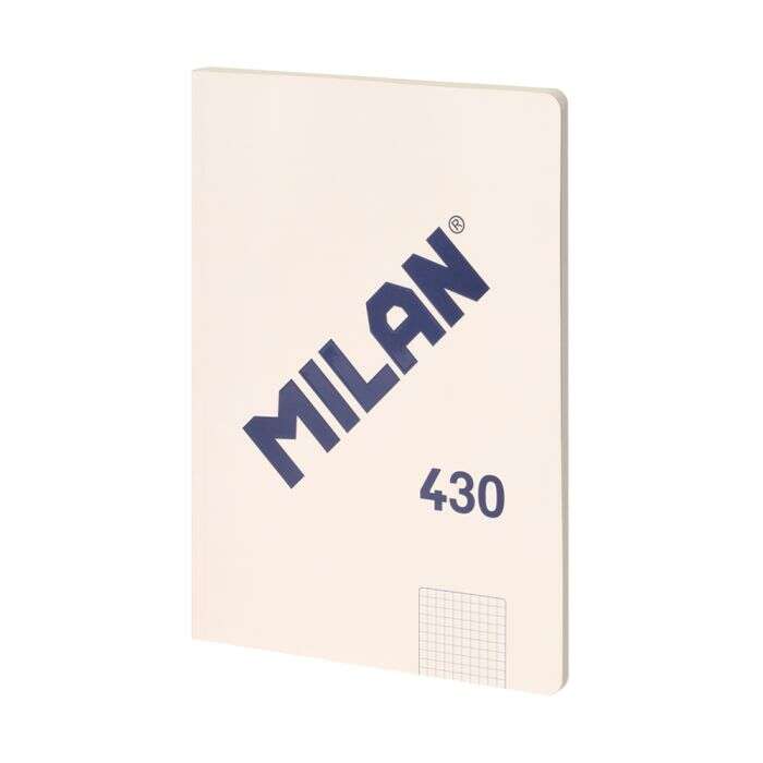 Milan Serie 1918 Taccuino rilegato Formato A4 Griglia 5x5 mm - 48 fogli da 95 g/m² - Microperforato - Copertina morbida - Colore beige Milan Serie 1918 Taccuino rilegato Formato A4 Griglia 5x5 mm - 48 fogli da 95 g/m² - Microperforato - Copertina morbida - Colore beige