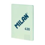 Milan Serie 1918 Taccuino rilegato Formato A4 Griglia 5x5 mm - 48 fogli da 95 g/m² - Microperforato - Copertina morbida - Colore verde