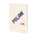 Milan Serie 1918 Taccuino rilegato Formato A4 Righe da 7 mm - 48 fogli da 95 g/m² - Microperforato - Copertina morbida - Colore beige