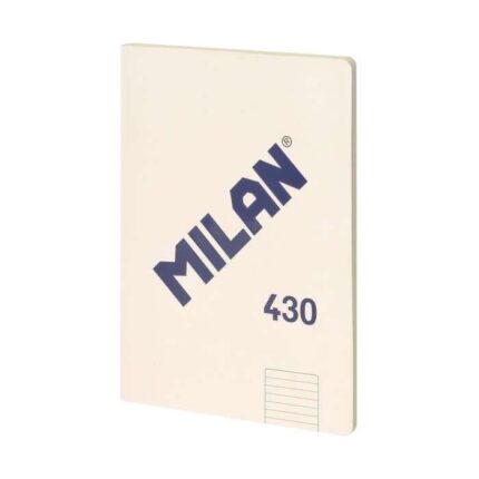 Milan Serie 1918 Taccuino rilegato Formato A4 Righe da 7 mm - 48 fogli da 95 g/m² - Microperforato - Copertina morbida - Colore beige