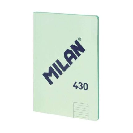 Milan Serie 1918 Taccuino rilegato Formato A4 Righe da 7 mm - 48 fogli da 95 g/m² - Microperforato - Copertina morbida - Colore verde