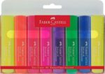 Faber-Castell Textliner 46 Superfluorescente Confezione da 8 pennarelli fluorescenti - Punta smussata - Tratto tra 1 mm e 5 mm - Inchiostro a base d'acqua - Colori assortiti