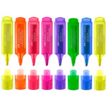 Faber-Castell Textliner 46 Superfluorescente Confezione da 8 pennarelli fluorescenti - Punta smussata - Tratto tra 1 mm e 5 mm - Inchiostro a base d'acqua - Colori assortiti - immagine 2