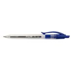 Milan P1 Confezione da 3 penne a sfera retrattili - Punta arrotondata 1 mm - Corpo trasparente - Colore blu - immagine 2