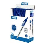 Milan P1 Penna a sfera retrattile - Punta rotonda 1 mm - Corpo trasparente - Colore blu - immagine 2