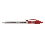 Milan P1 Penna a sfera retrattile - Punta rotonda 1 mm - Corpo trasparente - Colore rosso