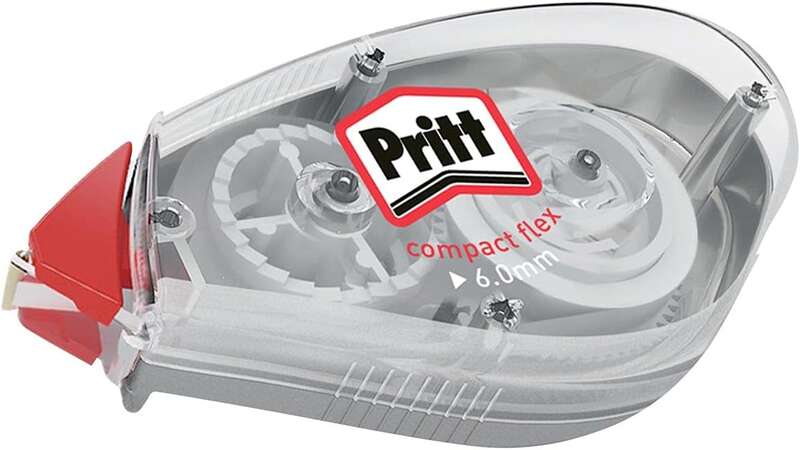 Pritt Compact Flex Nastro correttore 6 mm x 10 m - Punta flessibile - Correzione morbida e pulita - Correzione in 2 direzioni - Cappuccio protettivo