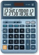 Casio DF-120EM Calcolatrice da tavolo - Display extra-large a 12 cifre - Alimentazione solare e a batterie - Colore blu - immagine 2