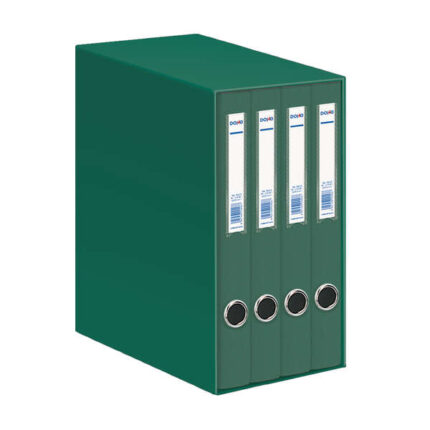 Dohe Oficolor Modulo da 4 raccoglitori con Rado - Dorso stretto - Formato Folio - Cartone rivestito - Colore verde