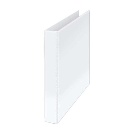 Dohe Cartella Canguro Basic A4 - 4 anelli misti da 25 mm - Tasca sul dorso e copertina - Cartone rivestito - Colore bianco