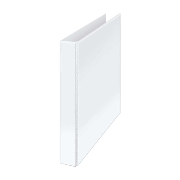 Dohe Cartella Canguro Basic A4 - 4 anelli misti da 25 mm - Tasca sul dorso e copertina - Cartone rivestito - Colore bianco