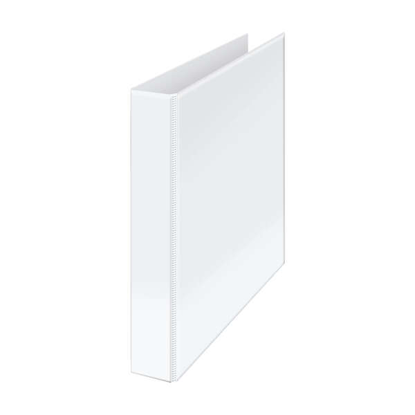 Dohe Cartella Canguro Basic A4 - 4 anelli misti da 35 mm - Tasca sul dorso e sulla copertina - Cartone rivestito - Colore bianco