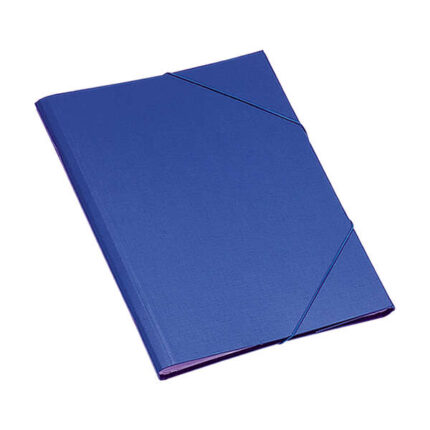 Dohe Raccoglitore a 12 scomparti - Formato Folio - Cartone plastificato - Chiusura con elastici - Colore blu