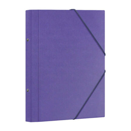 Dohe Raccoglitore a 12 scomparti - Formato Folio - Cartone plastificato - Chiusura con elastici - Colore viola