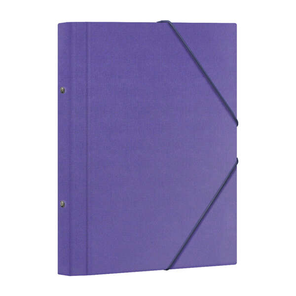 Dohe Raccoglitore a 12 scomparti - Formato Folio - Cartone plastificato - Chiusura con elastici - Colore viola