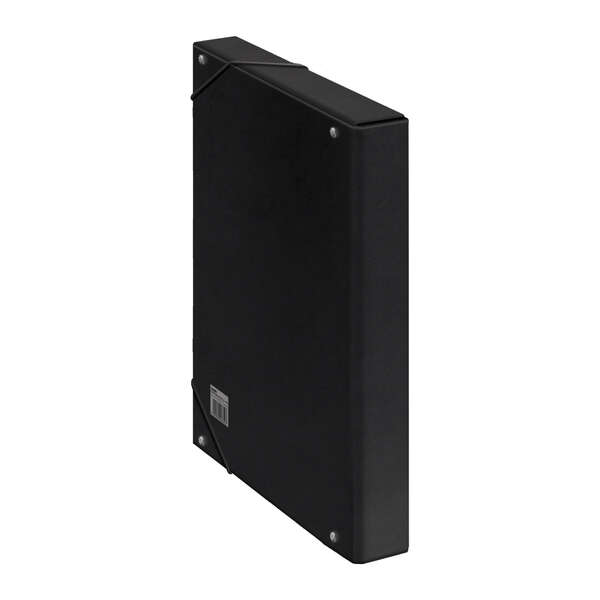 Dohe Scatola per progetti Lomo 3 cm - Cartone rivestito con carta stampata e plastificata - Chiusura con elastici - Colore nero