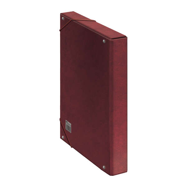 Dohe Scatola per progetti con dorso da 3 cm - Cartone rivestito con carta stampata e plastificata - Chiusura con elastici - Colore: rosso