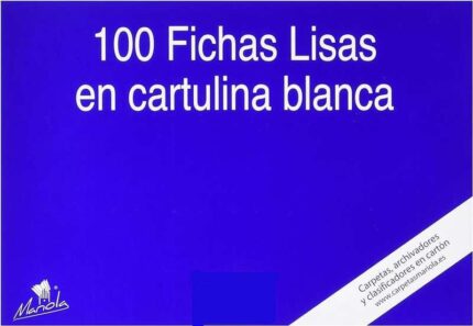 Mariola Confezione da 100 schede lisce n. 1 per raccoglitore - Misure 95x65 mm - Colore bianco
