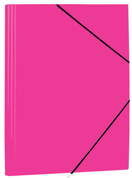 Mariola Cartellina in polipropilene con alette 450 micron - Formato Folio - Dimensioni 34x25 cm - Chiusura con elastico - Colore fucsia