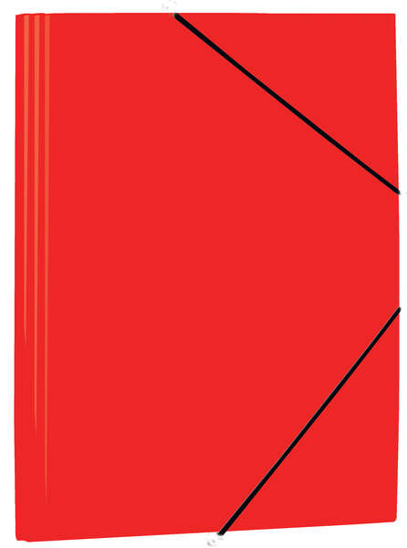 Mariola Cartellina in polipropilene con alette 450 micron - Formato Folio - Dimensioni 34x25 cm - Chiusura con elastico - Colore rosso