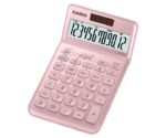 Casio JW-200SC Calcolatrice da tavolo a 12 cifre con inclinazione regolabile - Simboli di comando delle funzioni - Memoria totale generale e indipendente - Alimentazione solare e a batterie - Colore rosa - immagine 2
