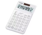Casio JW-200SC Calcolatrice da tavolo a 12 cifre con inclinazione regolabile - Simboli di comando delle funzioni - Memoria totale generale e indipendente - Alimentazione solare e a batterie - Colore bianco - immagine 2