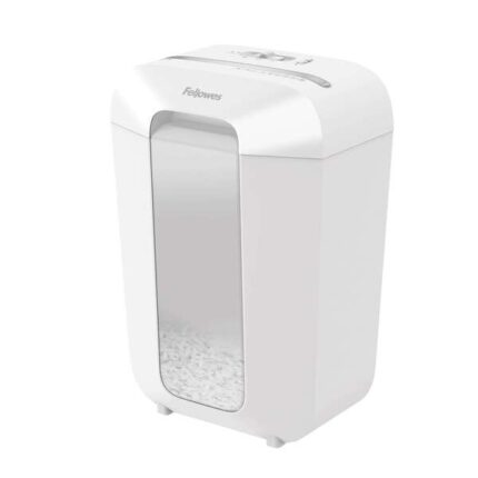 Fellowes LX70 Distruggidocumenti manuale con taglio a particelle P-4 - Distrugge fino a 11 fogli - Blocco di sicurezza - Capacità del cestino 18 L - Colore bianco