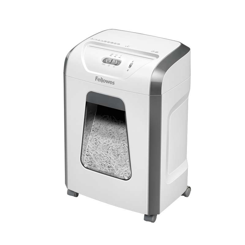 Fellowes 15C Distruggidocumenti manuale a taglio in particelle P-4 - Distrugge fino a 15 fogli - Blocco di sicurezza - Capacità del cestino 19 L - Colore bianco/grigio