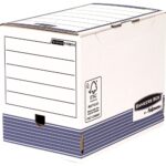 Bankers Box Scatola per archiviazione formato A4 Fastfold - Montaggio automatico - Certificazione FSC - Dimensioni interne 26x20x31