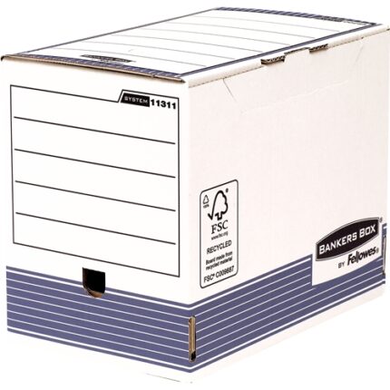 Bankers Box Scatola per archiviazione formato A4 Fastfold - Montaggio automatico - Certificazione FSC - Dimensioni interne 26x20x31