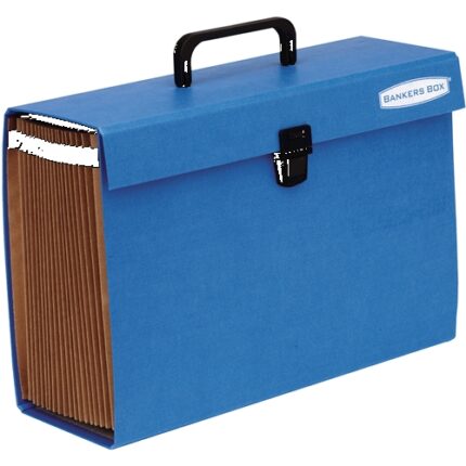 Fellowes Bankers Box Cartella classificatrice a fisarmonica - 19 scomparti organizzativi - Struttura plastificata - Chiusura di sicurezza a scatto - Include foglio con etichette