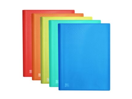 Oxford Urban A3 Cartellina con 20 buste saldate A3 - Copertina in plastica traslucida - Colori assortiti