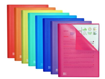 Oxford Urban A4 Raccoglitore con 80 buste saldate A4 - Copertina in plastica traslucida - Colori assortiti